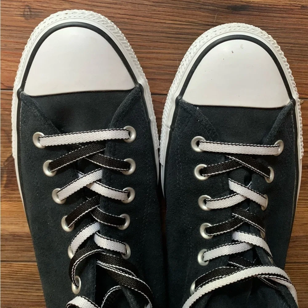 Converse All-Star Low Top Chuck Taylor Suede Leather Twilight Black 11.5M 13.5F